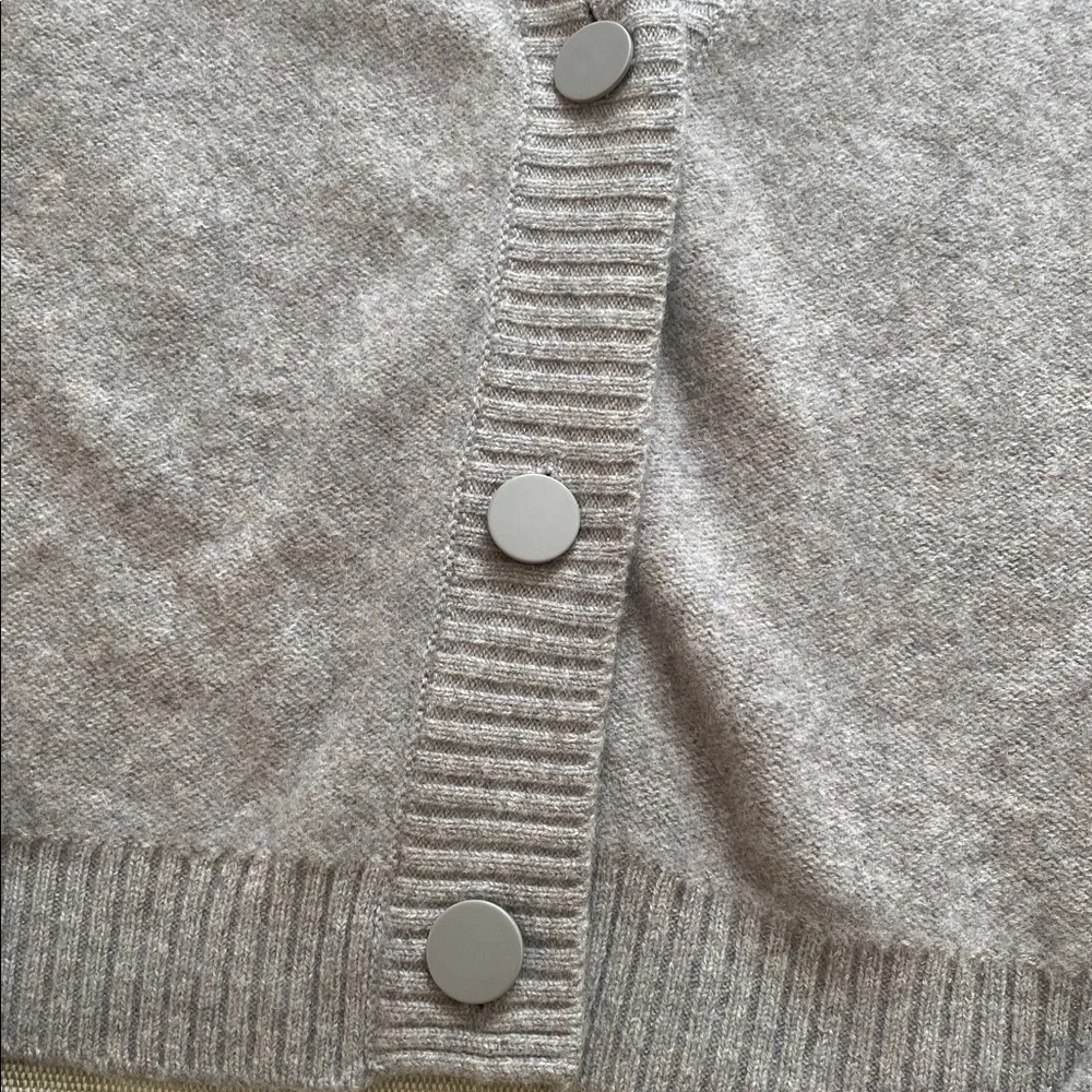 Club Monaco Boiled Cashmere Cardigan Sweater Button Down V-Neck Gray Size XS - Picture 6 of 11